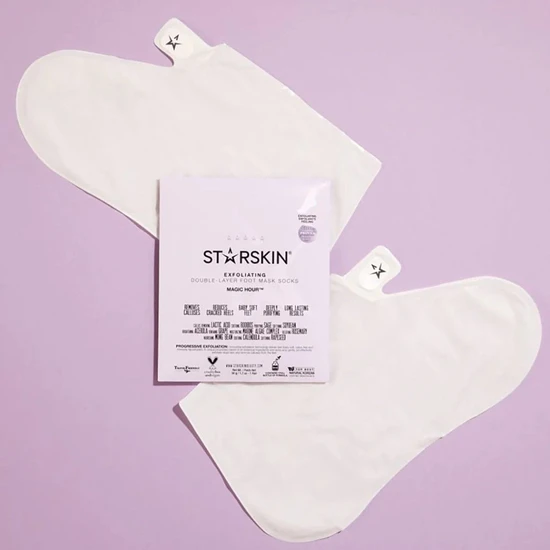 STARSKIN Magic Hour Exfoliating Double-Layer Foot Mask Socks