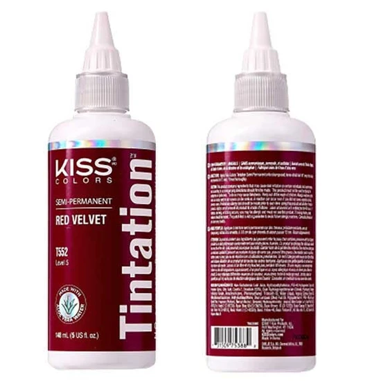 Kiss Colours Tintation Semi Permanent Hair Colour T552 Red Velvet