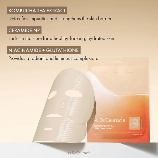 Dr. Ceuracle Vegan Kombucha Tea Essence Gel Mask x1