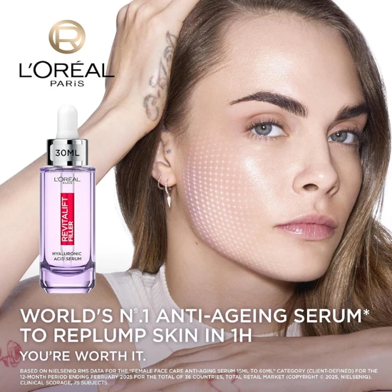 L'Oreal Paris Revitalift Filler 1.5% Hyaluronic Acid Anti-Wrinkle Dropper Serum 30ml