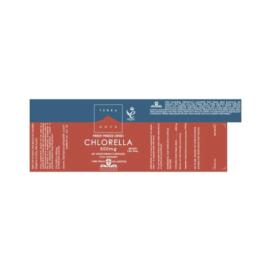 Terranova Chlorella 500mg 50 Vegicaps