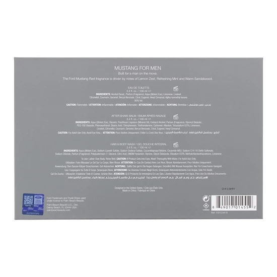 Mustang Red Gift Set 100ml Eau De Toilette + 100ml Aftershave Balm + 100ml Body Wash
