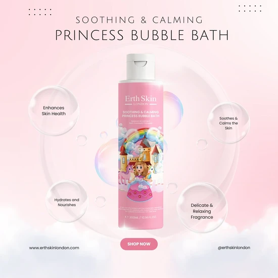 Erth Skin London Soothing & Calming Princess Bubble Bath