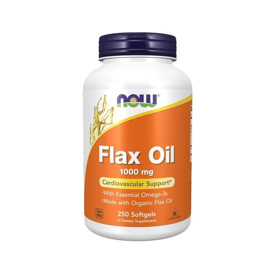 NOW Foods Flax Oil 1000mg Softgels 250 Softgels