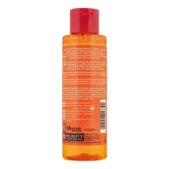 Beauty Formulas Brightening Facial Tonic With Vitamin C 150ml