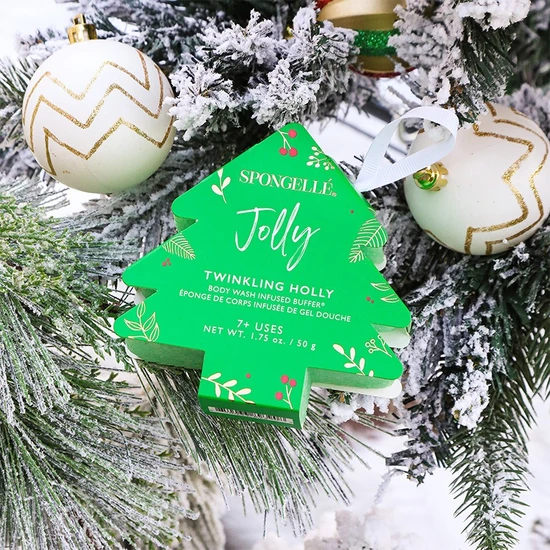 Spongelle Jolly Body Wash Infused Buffer Twinkling Holly 50g