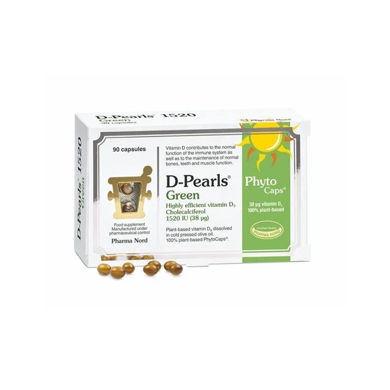 Pharmanord Pharma Nord D-Pearls Green 1520IU 38mcg Capsules 90 Capsules