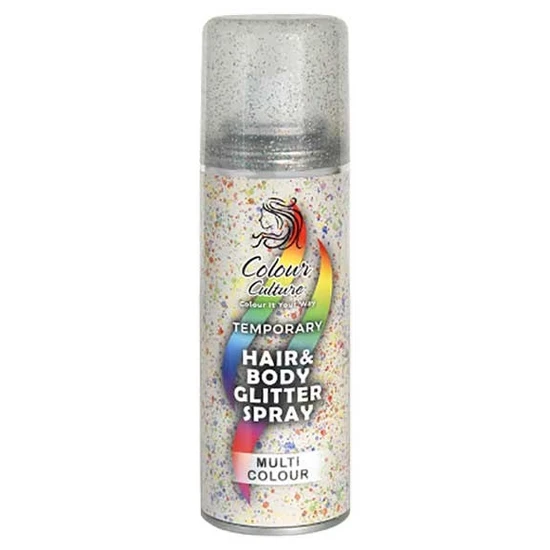 Colour Culture Temporary Multi Colour Hair & Body Glitter Spray 125ml