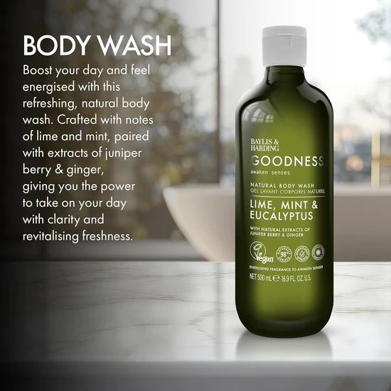 Baylis & Harding Goodness Lime Mint & Eucalyptus Natural Body Wash 500ml