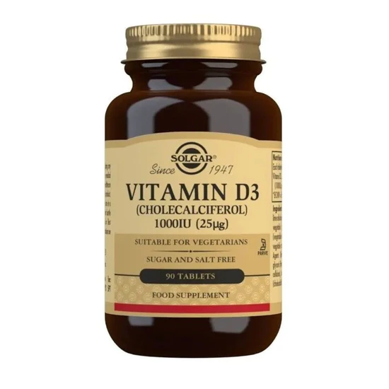 Solgar Vitamin D3 Cholecalciferol 1000 IU 25mcg x90