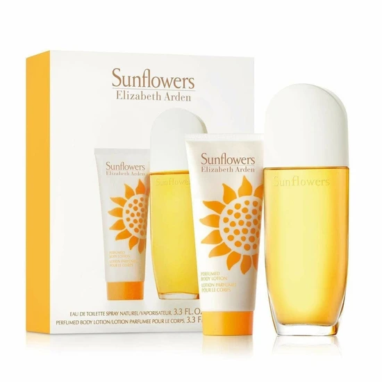 Elizabeth Arden Sunflowers Gift Set 100ml Eau De Toilette + 100ml Body Lotion