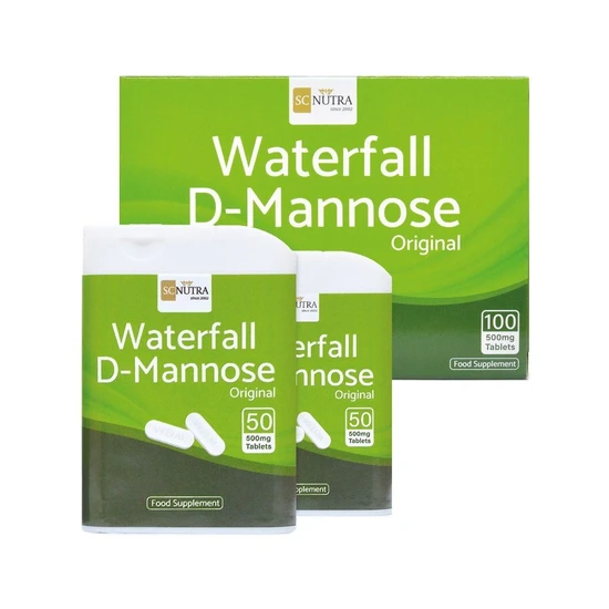 SC Nutra Waterfall D-Mannose 500mg Tablets 100 Tablets