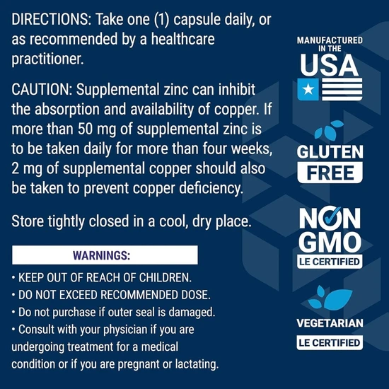 Life Extension Zinc 50 mg | 90 Veg Caps