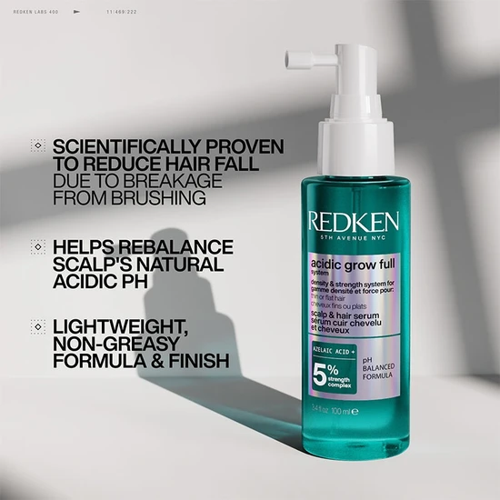 Redken Acidic Growth Full System Hair Serum For Thin Hair, Strengthens & Thickens 100ml