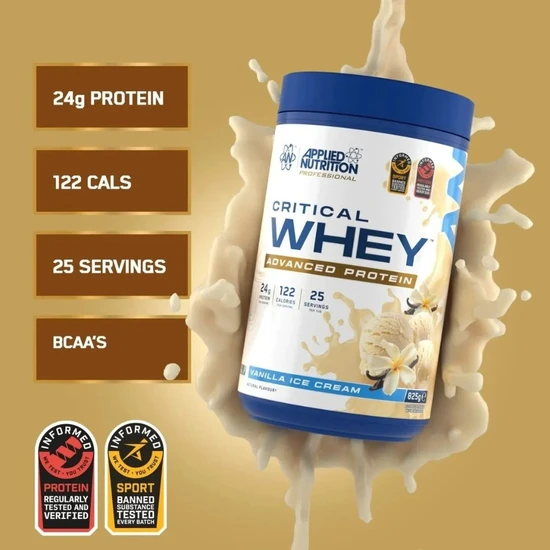 Applied Nutrition Critical Whey Vanilla Ice Cream 825g