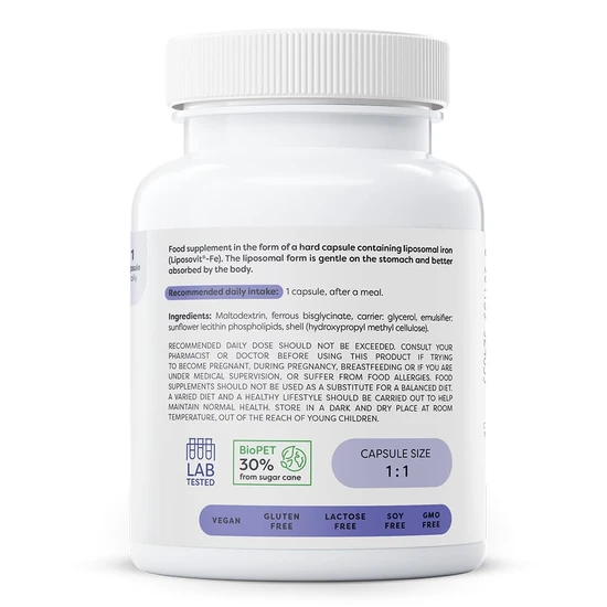 Osavi Liposomal Iron 20mg Capsules 60 Capsules