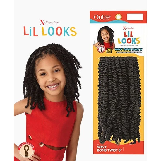 X Pression Synthetic Lil Looks Wavy Bomb Twist Braid 8 Inches / 1