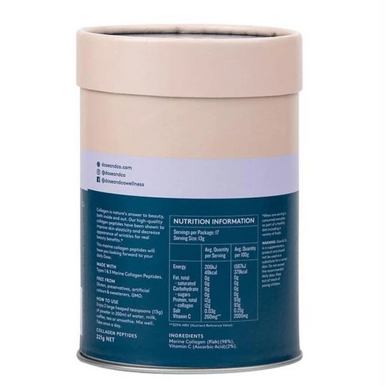 Dose & Co Pure Marine Collagen Unflavoured 221g