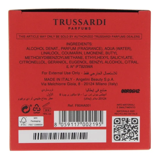 Trussardi Primo Eau De Parfum 50ml