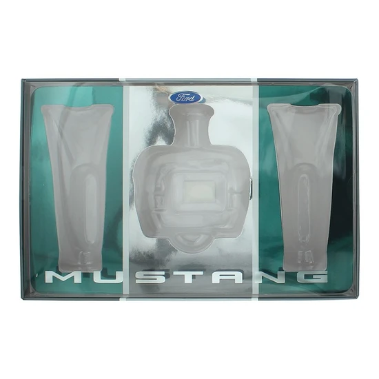 Mustang Green Gift Set 100ml Eau De Toilette + 100ml Aftershave Balm + 100ml Body Wash