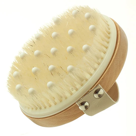 Hydrea London Combination Detox Massage Brush with Natural Bristles & Flexable Rubber Nodules