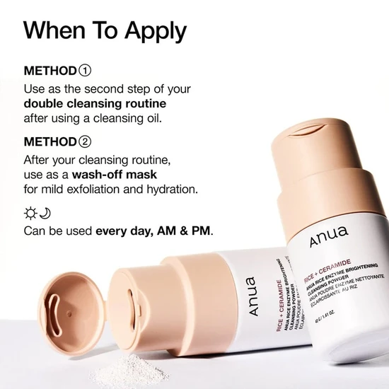 ANUA Rice Enzyme Brightening Cleansing Powder 40g