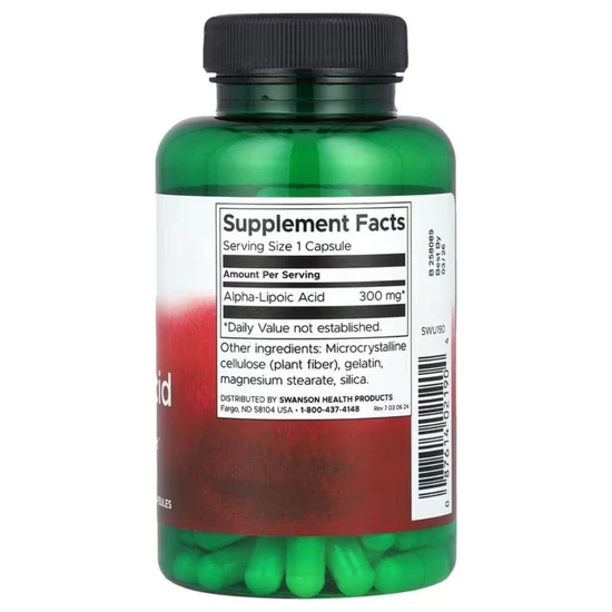 Swanson Alpha Lipoic Acid 300mg Capsules 120 Capsules