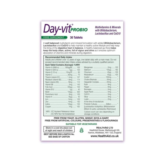 Health Aid Day-Vit Probio Tablets 30 Tablets