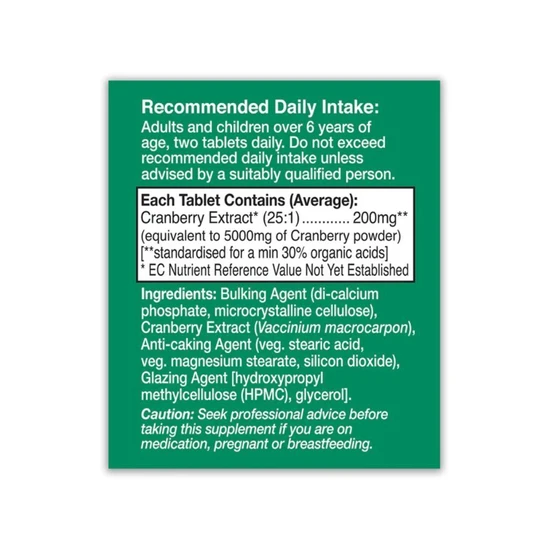 Health Aid Cranberry 5000mg Tablets 60 Tablets