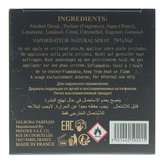 Delroba Black Musk Eau De Parfum 100ml