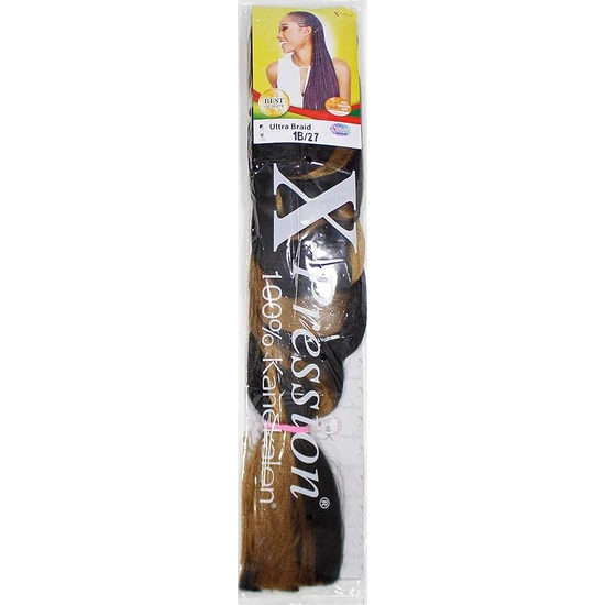 X Pression Synthetic Ultra Braid X-PRESSION Ultra Hair Braid Extension 1B/BG