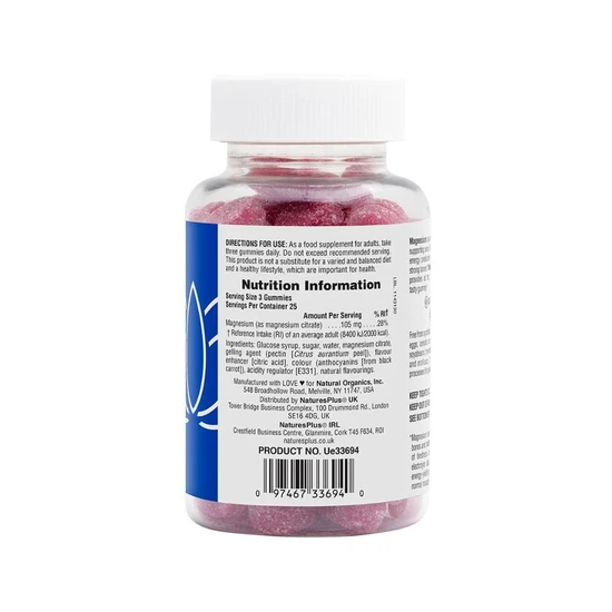 Nature's Plus Magnesium Citrate Gummies 75 Gummies