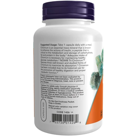 NOW Foods Tri-Chromium 500mcg - 180 Capsules