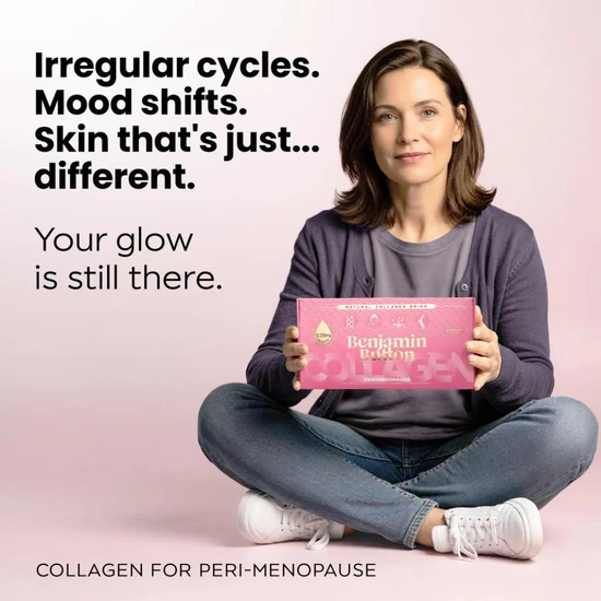 Benjamin Button Perimenopause Strawberry Collagen Sachets 14 Sachets