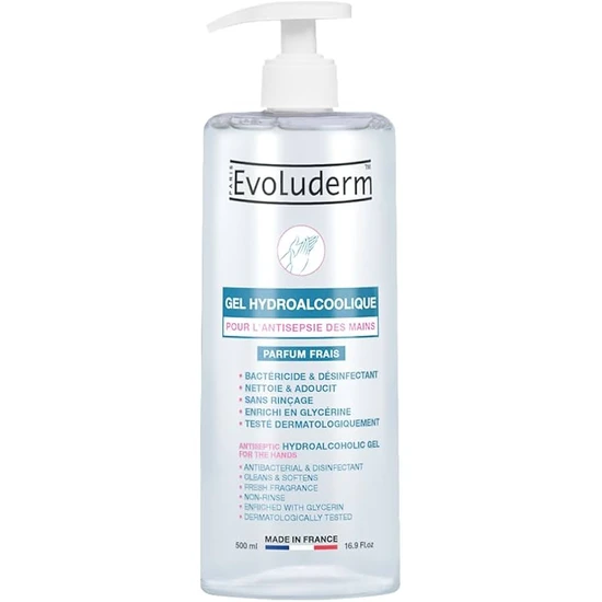Evoluderm Antiseptic Hydroalcoholic Hand Gel 500ml