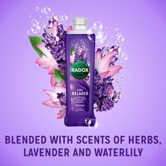 Radox Feel Relaxed Water Lily & Lavender Bath Soak 500ml