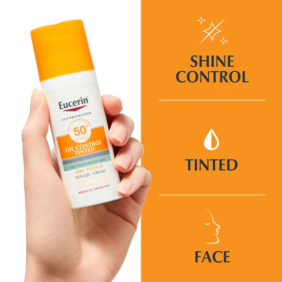 Eucerin Oil Control Tinted Gel-Cream Dry Touch SPF 50+ Light