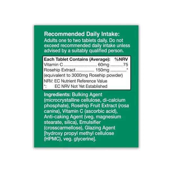 Health Aid Rosehip 3000mg Tablets 60 Tablets