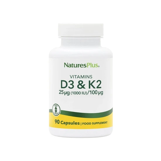 Nature's Plus Vitamin D3 1000iu With K2 100mcg 90 Capsules