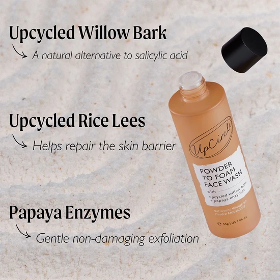 UpCircle Beauty Powder To Foam Face Wash With Willow Bark & Papaya Enzymes