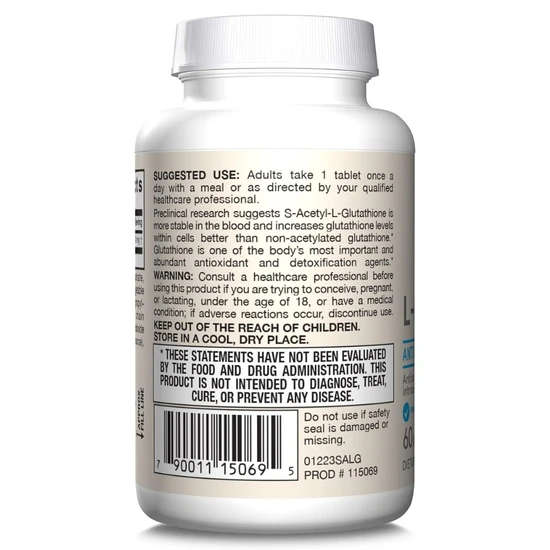 Jarrow Formulas S-Acetyl L-Glutathione 100mg - 60 Tablets