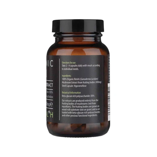 KIKI Health Organic Reishi Mushroom Extract Vegicaps 60 Vegicaps