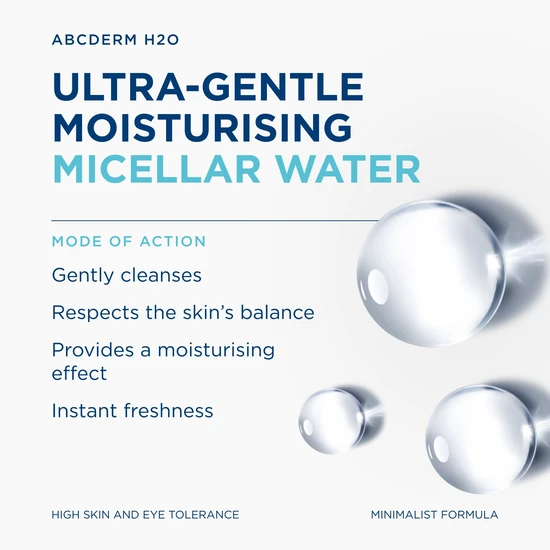 Bioderma ABCDerm H2o Micelle Solution Ultra-Mild Cleanser 1000ml