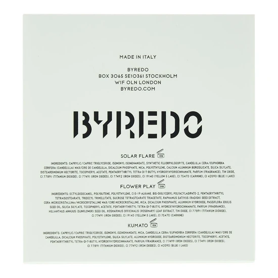 Byredo Colour Stick Set With Leather Pouch Dark Blue Solar Flare, Flower Play + Kumato 9g