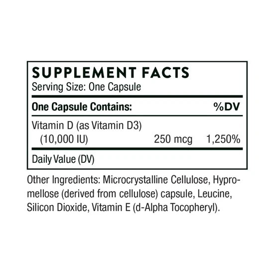 Thorne Vitamin D-10, Capsules 000 Capsules