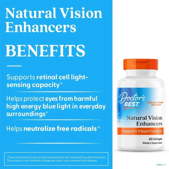 Doctor's Best Natural Vision Enhancers Softgels 60 Softgels