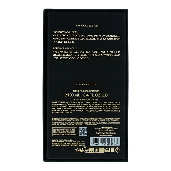 Elie Saab Essence No.4 Oud Eau De Parfum 100ml