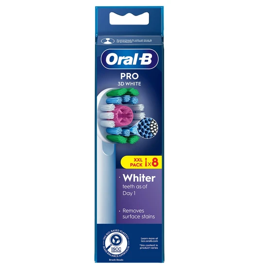 Oral B 3d White Replacement Heads With X Fillaments 8 Pack