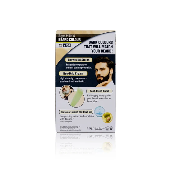 Bigen Mens Beard Colour Real Black B100