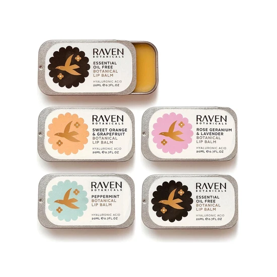 Raven Botanicals Botanical Lip Balm Rose Geranium & Lavender 20ml